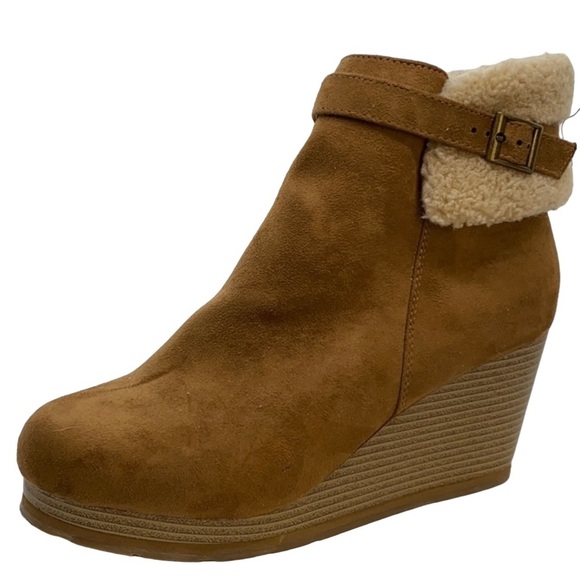 Cheeks Wedge Bootie With Buckle - Picture 1 of 6